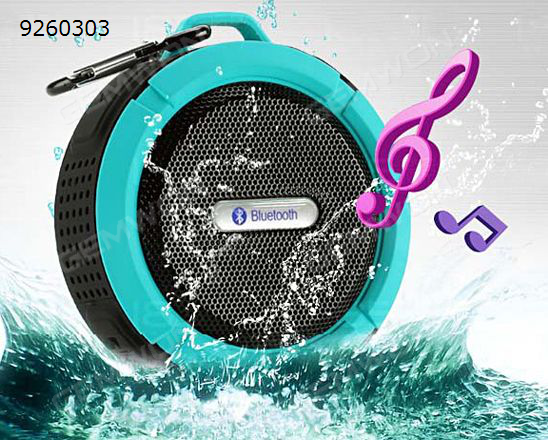 Wireless Bluetooth Stereo Speaker Soundbox Mic Waterproof Suction Shockproof green Bluetooth Speakers C6