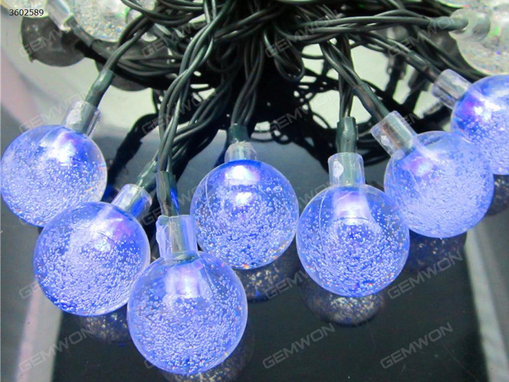 30 LED Bubble Bead Solar Power Light Garden Party Festival Gebustag Illumination（Blue） Other N/A