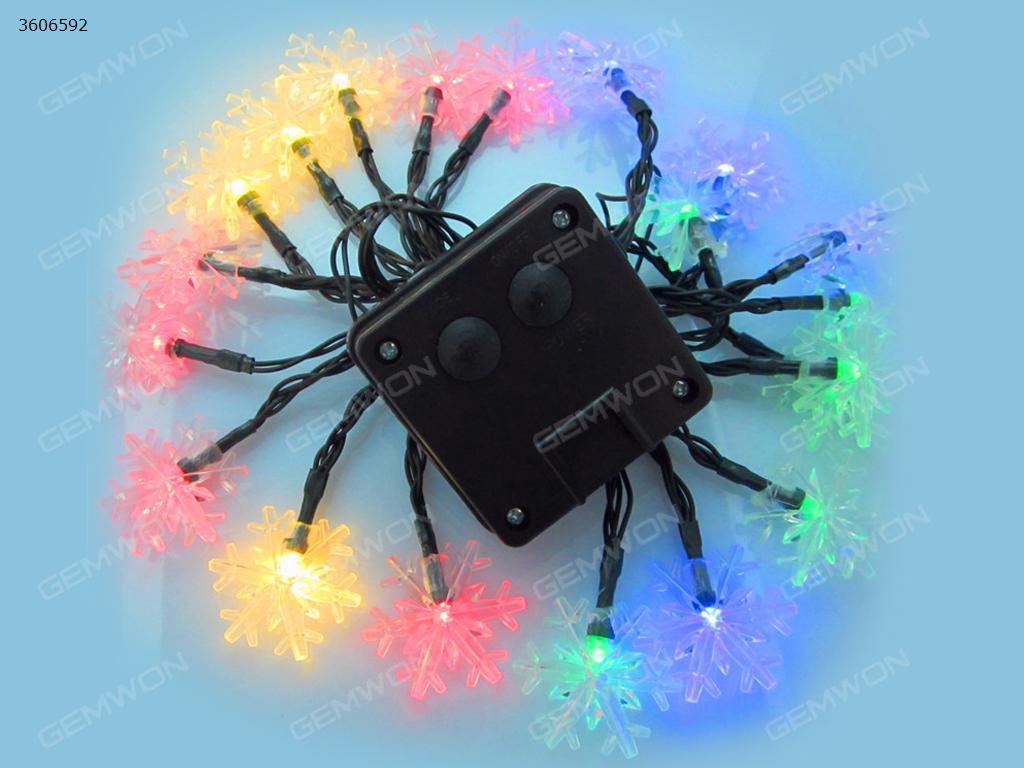 20 LED Snowflake Solar Power Light Garden Party Festival Illumination（Multicolour） Other N/A