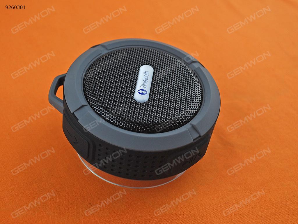 Wireless Bluetooth Stereo Speaker Soundbox Mic Waterproof Suction Shockproof black Bluetooth Speakers C6