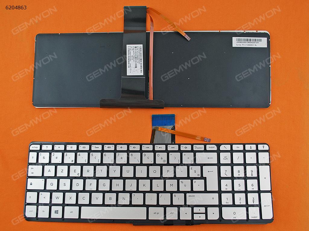 HP ENVY 15-U  SILVER  Backlit (Without FRAME， For Win8) FR N/A Laptop Keyboard (OEM-B)