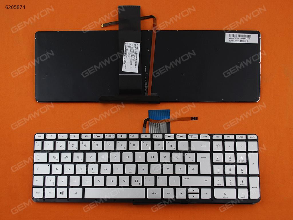 HP ENVY 15-U SILVER Backlit (Without FRAME， For Win8) GR N/A Laptop Keyboard (OEM-B)