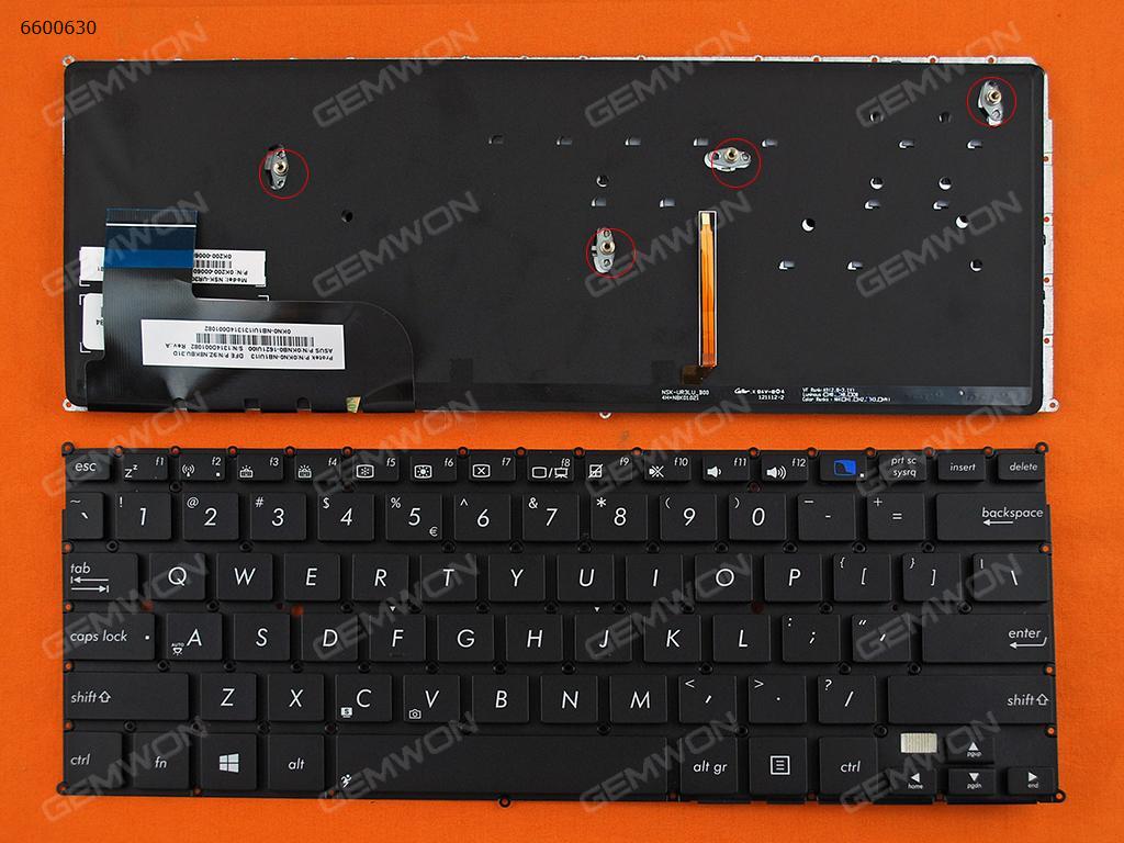 ASUS TAICHI 21 BLACK (Backlit，Without Foil, Without FRAME,Win8) US N/A Laptop Keyboard (OEM-B)