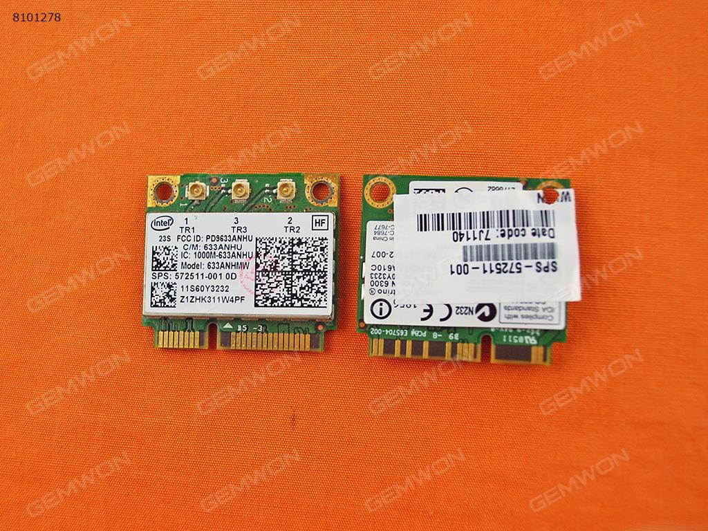 Ultimate-n 6300AGN Pci-e Wireless Wifi For LENOVO THINKPAD/HP Intel 633ANHMW Card 802.11a/b/g/n 2.4 Ghz+5.0 Ghz Board FRU:60Y3233