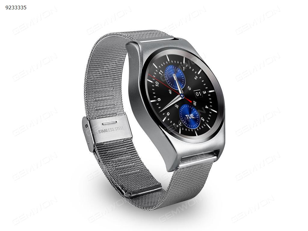 Smart Watch （OGS Capacitive Touch Screen , Silver Steel Watchband） Smart Wear X10