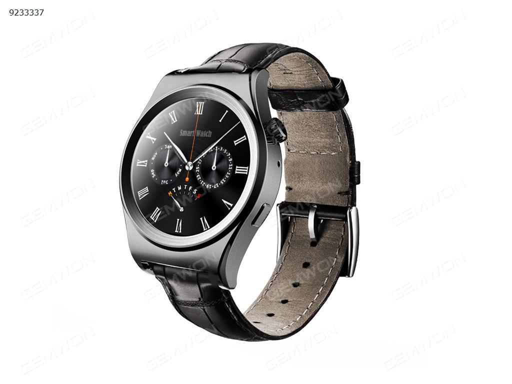 Smart Watch （OGS Capacitive Touch Screen , Black Leather Watchband） Smart Wear X10