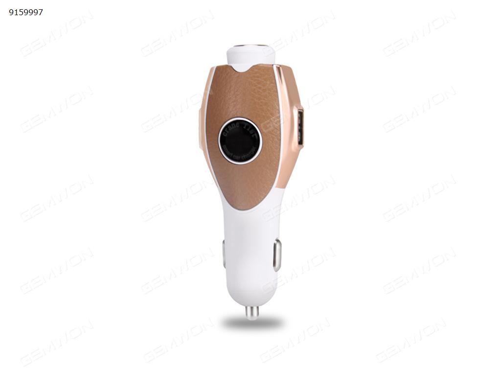 Smart Car Handsfree Bluetooth 4.1 Headset Earphone with Car Charger Ear style （white） Car Appliances T18