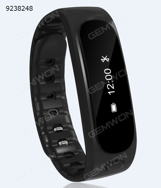 Picture of H9 Bluetooth smart Bracelet pedometer waterproof anti lost motion detection camera remote control calorie wearable Watch black.