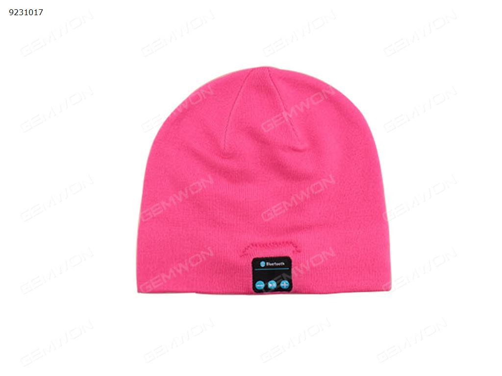 Picture of Bluetooth Music Soft Beanie Hat with Stereo Headphone Headset Speaker Wireless Rose Red