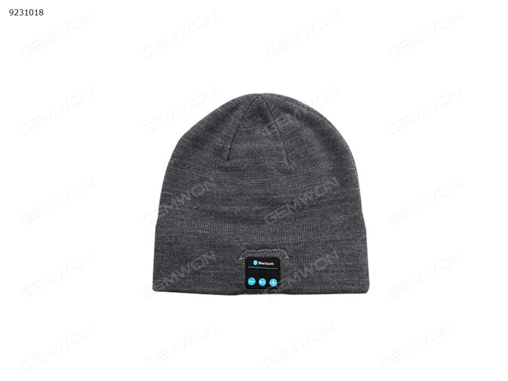 Picture of Bluetooth Music Soft Beanie Hat with Stereo Headphone Headset Speaker Wireless Gray