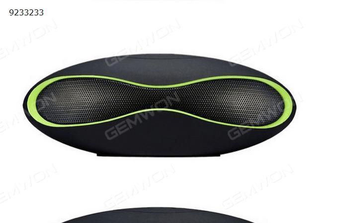 X6S football wireless Bluetooth speaker，LED lamp outdoor small mini Subwoofer Audio Card green. Bluetooth Speakers X6S