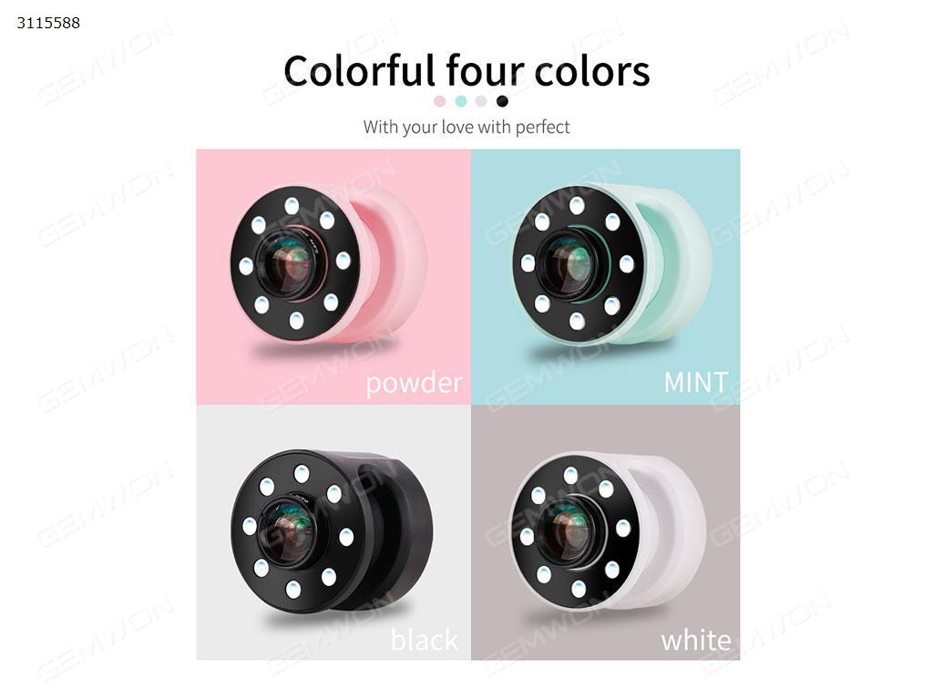 SG08 SELFIE RING LIGHT, 8 LED plus a lens Selfie Ring Light Enhancing for Photography with iPhones and Android Smart Phones, Black Selfie LED Light SG08 SELFIE RING LIGHT