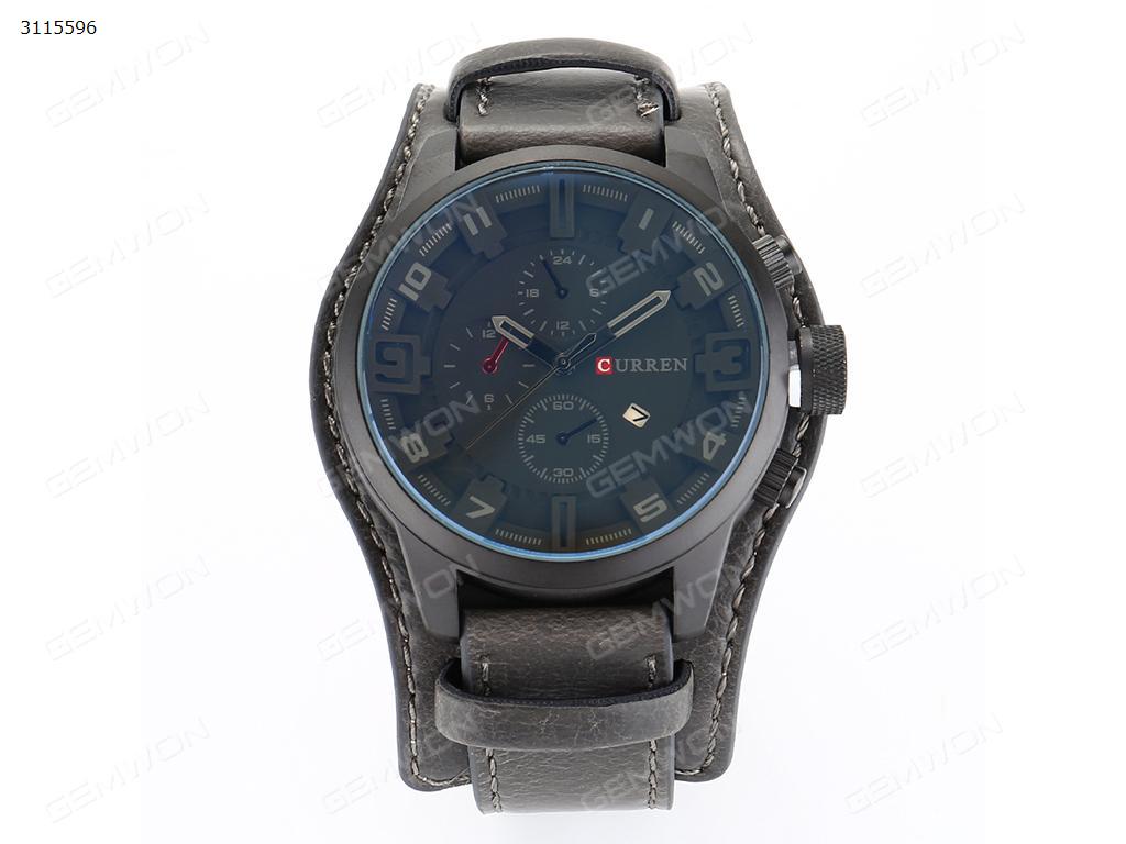 M8225 Watch, From the Japanese calendar core waterproof luminous watch, The black shell grey Smart Wear M8225 Watch