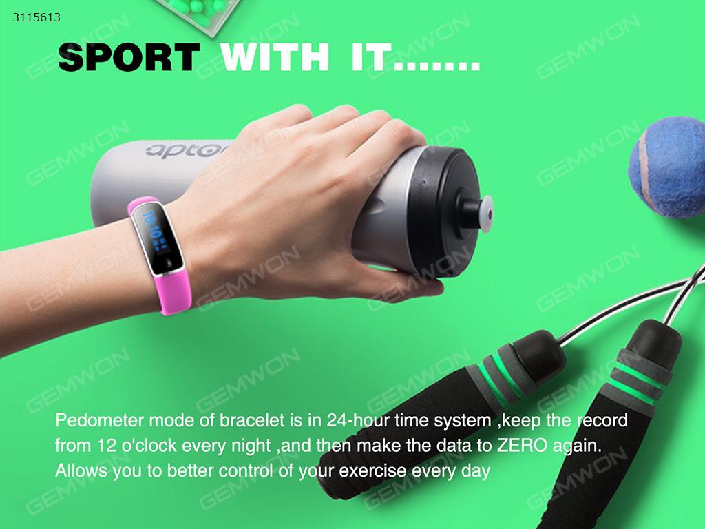 V8 Smart Bracelet, Blood pressure monitoring, heart rate monitoring, counting, ranging, and synchronization to Facebook, twitter, QQ, black Other V8 SMART BRACELET