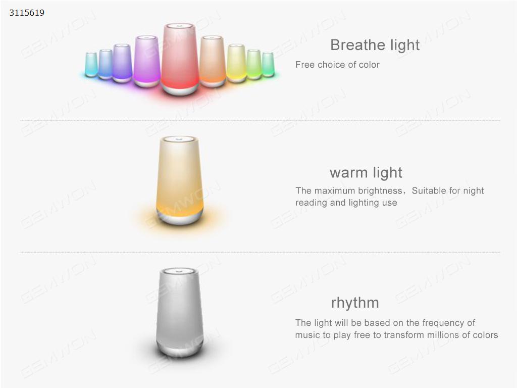 S16A Bluetooth stereo colorful lights, by touch to change light color, change the light intensity and Have the function of playing music Bluetooth Speakers S16A Bluetooth stereo colorful lights