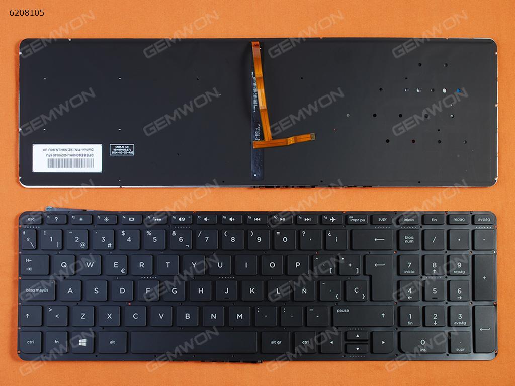 HP Pavilion 15-P 17-F BLACK (Backlit ,Without FRAME,Without Foil,Win8) SP N/A Laptop Keyboard (OEM-B)