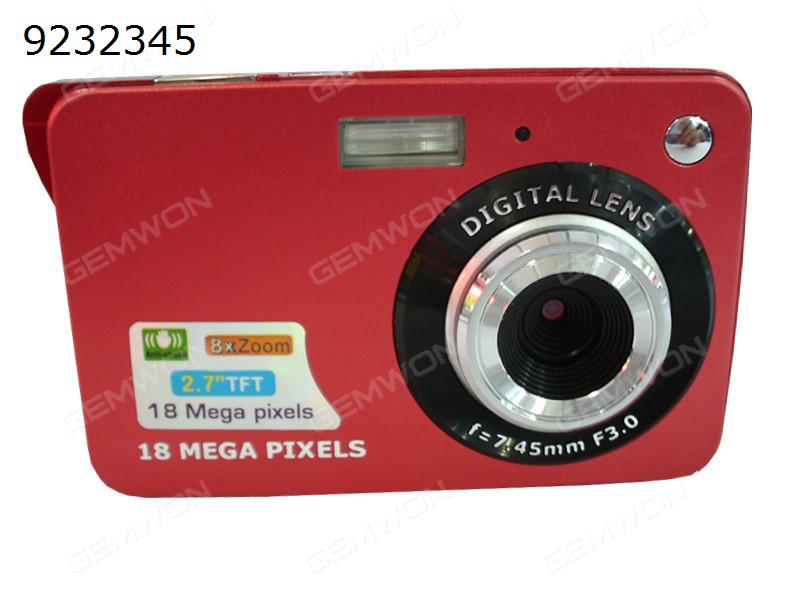 Picture of Dc530 digital camera camera 2.7 inches 8 x digital zoom 18 million pixels high definition video stabilization flash red original.