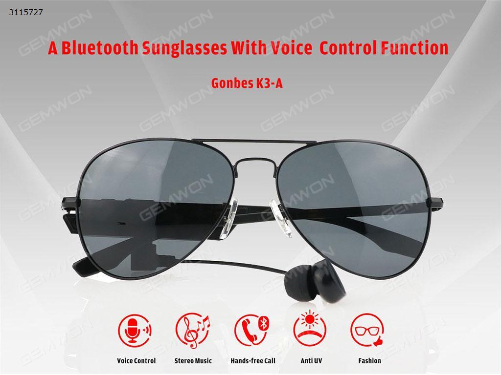 K3-A Smart sunglasses, Bluetooth connectivity, voice control, call, listen to music, HD black, blue, black and red light, and fishing Smart Wear K3-A Smart sunglasses