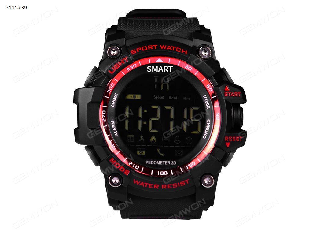 EX16 Smart watch, New Sport smart watch buzzer sound alarm sport monitor IP67 waterproof burned calory men watch remote camera watches, Blue, Black, Red, Gold Smart Wear EX16 SMART WATCH