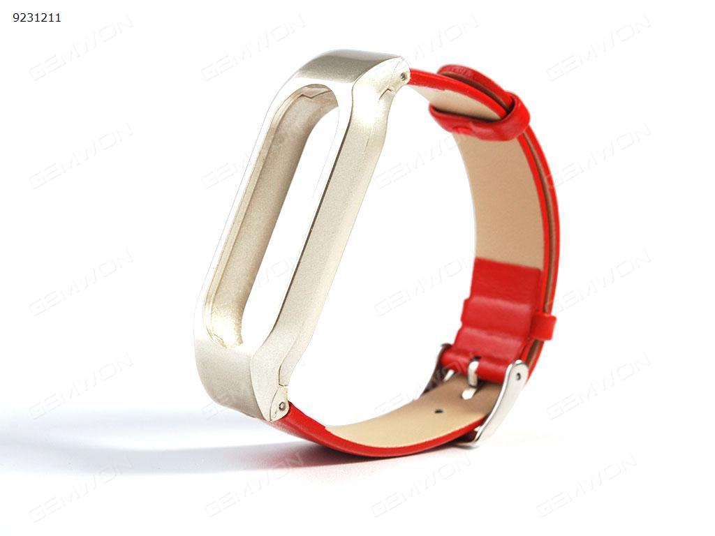 MI 2 watch band  leather RED Other N/A