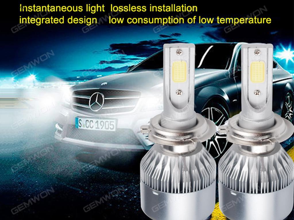 Car led lamp H7 Lights Bulbs LED Headlights 12V 6000K 3800ML  C6 H7  Auto Lamps Auto Replacement Parts C6-H7