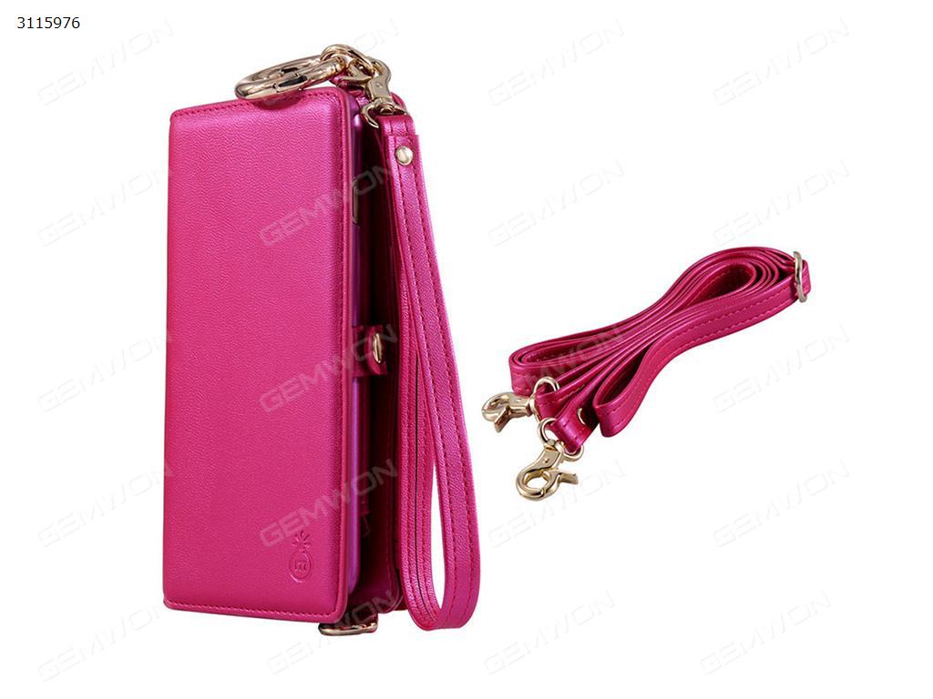 iPhone 6 Multifunctional wallet for mobile phone case, Fashion mobile phone protective cover lifting rope shoulder bag, Rose red Case IPHONE 6 MULTIFUNCTIONAL WALLET FOR MOBILE PHONE CASE