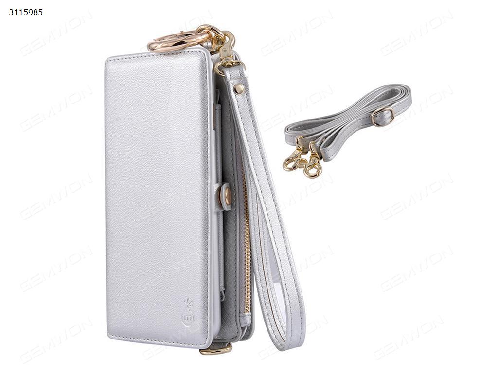 iPhone 7 Multifunctional wallet for mobile phone case, Fashion mobile phone protective cover lifting rope shoulder bag,Silver Case IPHONE 7 MULTIFUNCTIONAL WALLET FOR MOBILE PHONE CASE