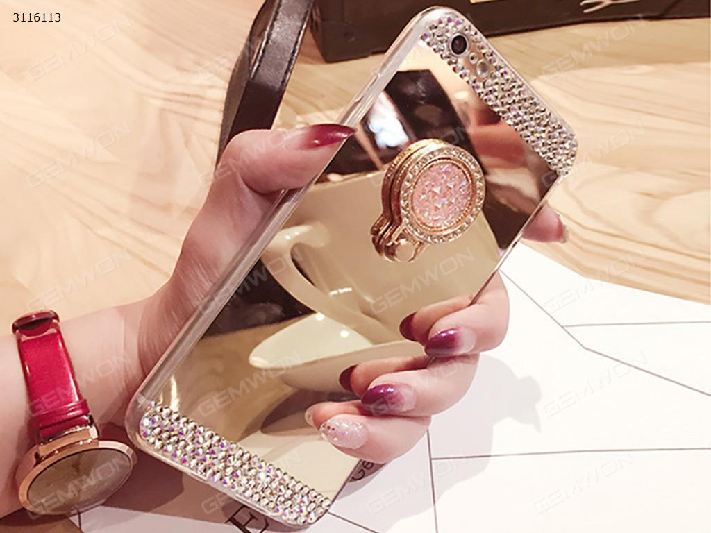 iPhone 6 Diamond mirror mobile phone shell, Electroplated mirror ring support, mobile phone shell, Gold Case IPHONE 6 DIAMOND MIRROR MOBILE PHONE SHELL