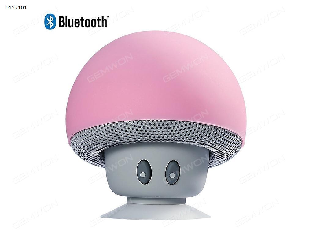 Wireless Bluetooth Speakers, Mushroom Bluetooth 4.1 Loudspeakers, Handsfree Calls and Mobile Brackets (Pink) Car Appliances BT-280