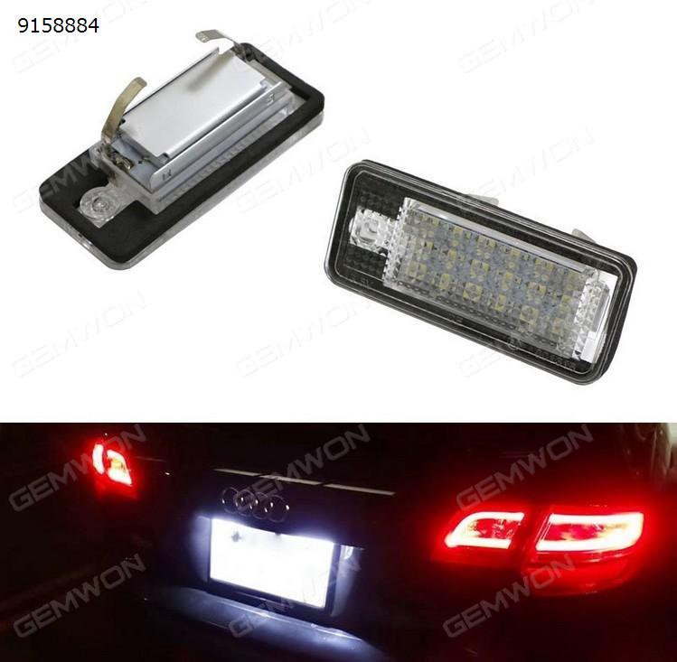 2Pcs Car LED license plate lights for Audi A3/A4/A6/A8/Q7/RS4/RS6 Auto Replacement Parts PZD