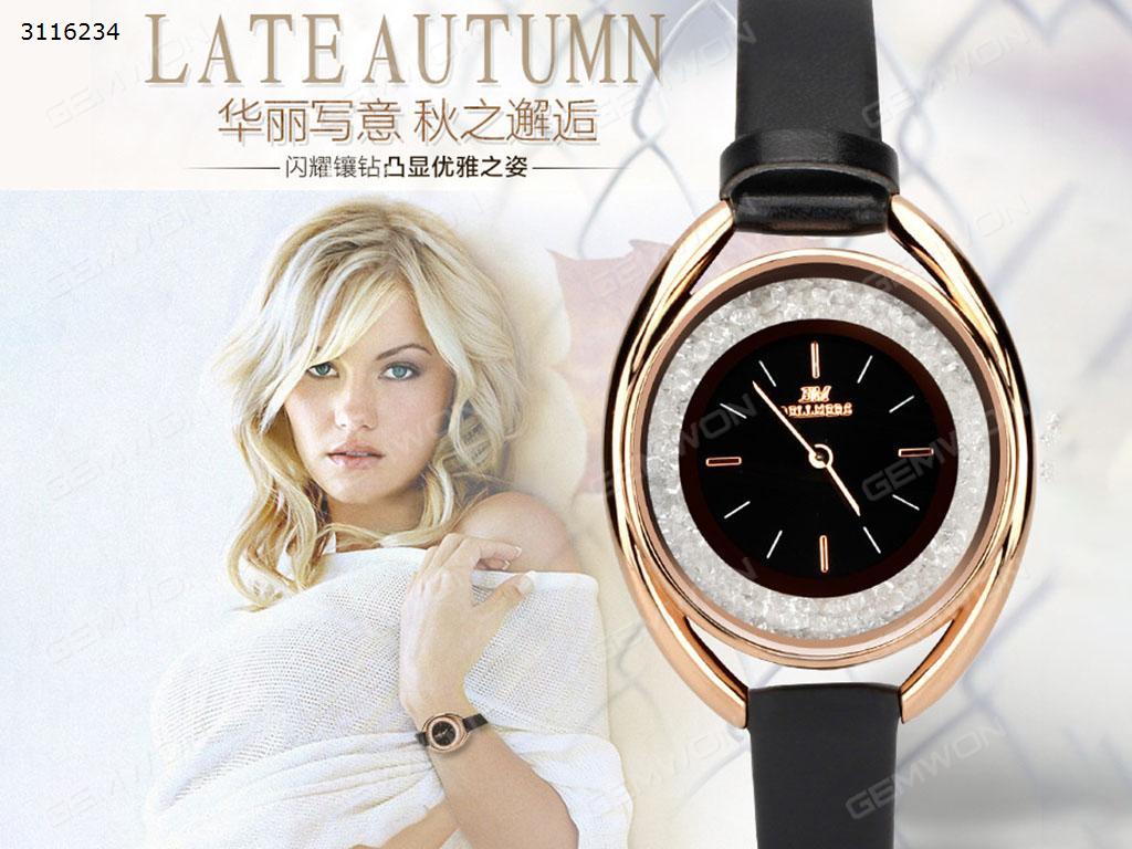 Women's waterproof watch,Casual Fashion，black Smart Wear Women's waterproof watch