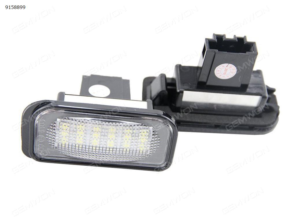 2Pcs Car LED license plate lights for Mercedes-Benz W203 4D 2001-2007 Auto Replacement Parts PZD