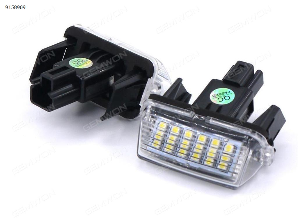 2Pcs Car LED license plate lights for Toyota Camry 2012-16 / YARISL / EZ / VIOS 14-16 / COROLLA 14-16 / LEVIN Auto Replacement Parts PZD