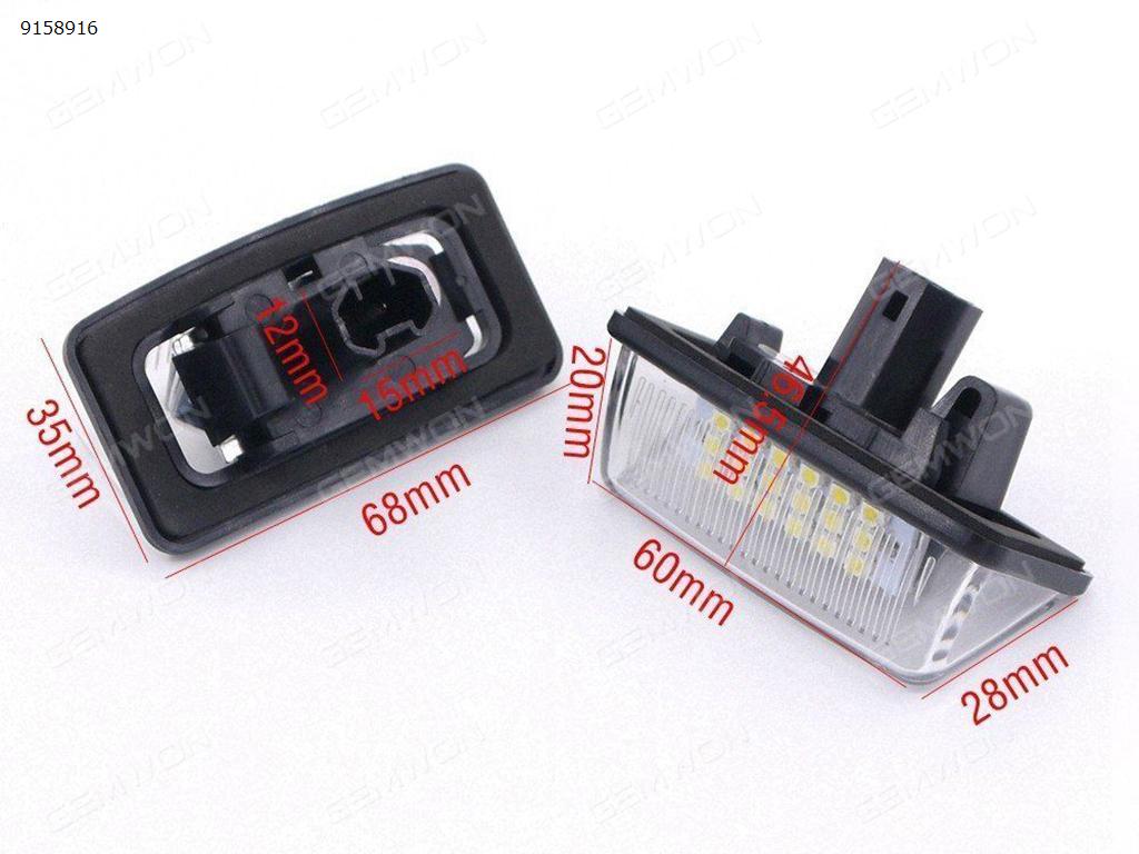 2Pcs car LED license plate light for  Toyota Corolla_E11_97-01
Corolla_ZZE12_NDE12_ZDE12 97-01
Crown S180 03-08 / Noah / Voxy_ZRR7_ (ab 2007)
Starlet EP91 96-99 / Vios SCP4_NCP4_AXP4 02-08
Previa ACR50, GSR50 06-10 Auto Replacement Parts PZD