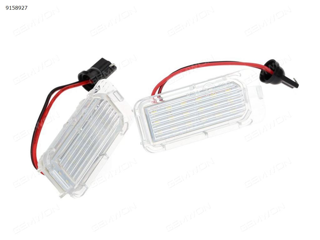 2Pcs Car LED license plate light for Ford Focus 5D(09-)/ Ford Mondeo (08-)/ Ford Fiseta(09-) Ford 5 LED license piate lamp Auto Replacement Parts PZD