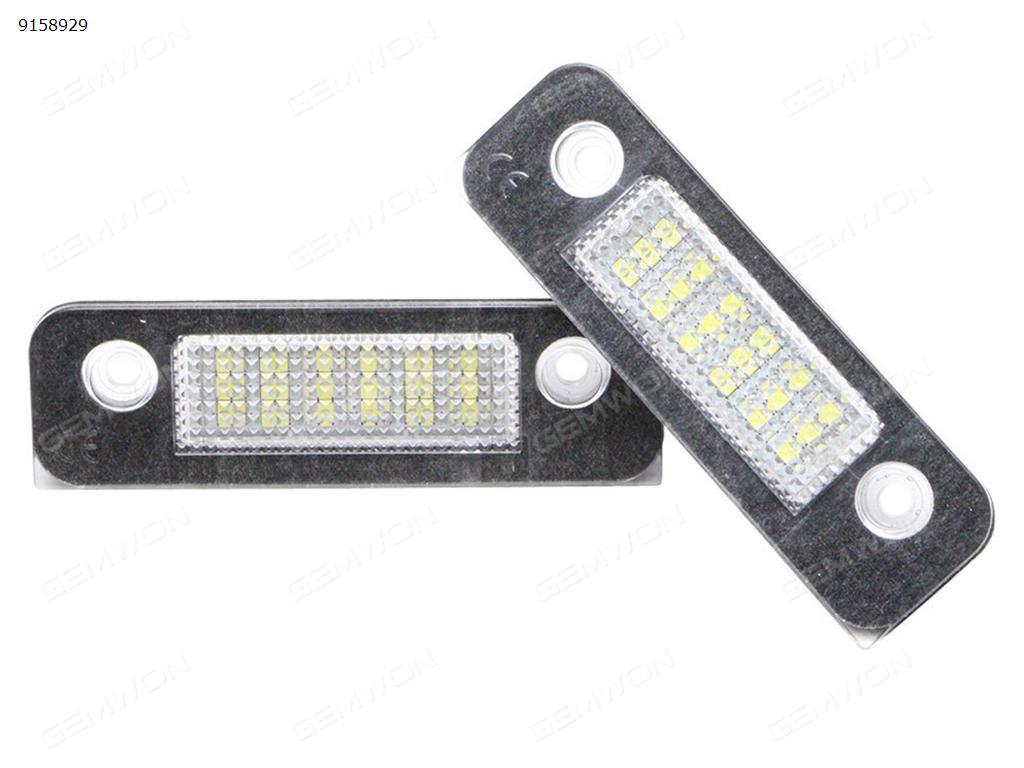 2Pcs Car LED license plate light  Ford Fiesta/Ford Fusion /Ford Mondeo MK2 LED license piate lamp Auto Replacement Parts PZD