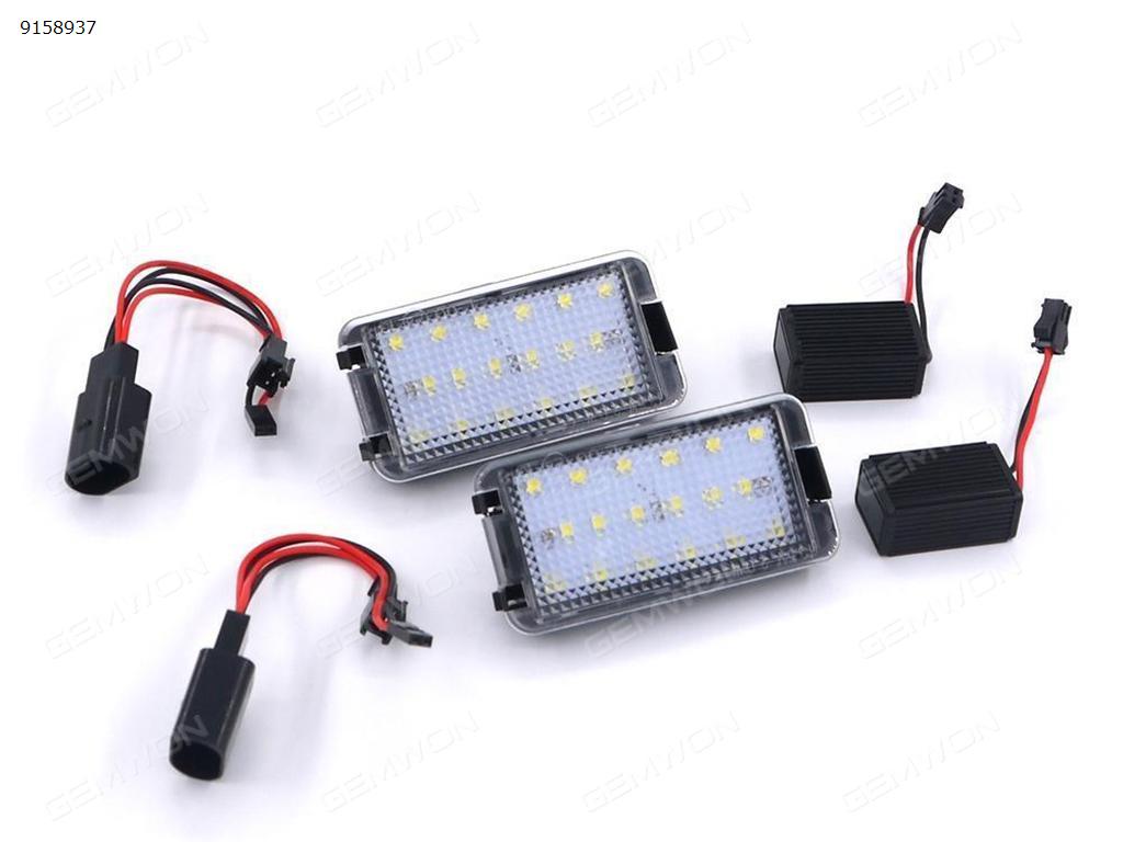 2Pcs Car LED license plate light for SEAT Ibiza Cordoba Leon Toledo Ⅲ Auto Replacement Parts PZD