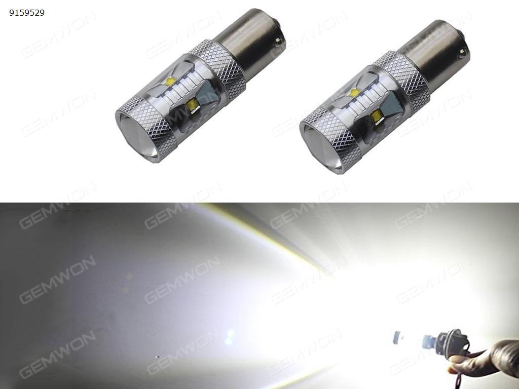 2Pcs 1157 50W High Power Zero Error LED White Signal LED Brake Light Auto Replacement Parts LED reversing lights