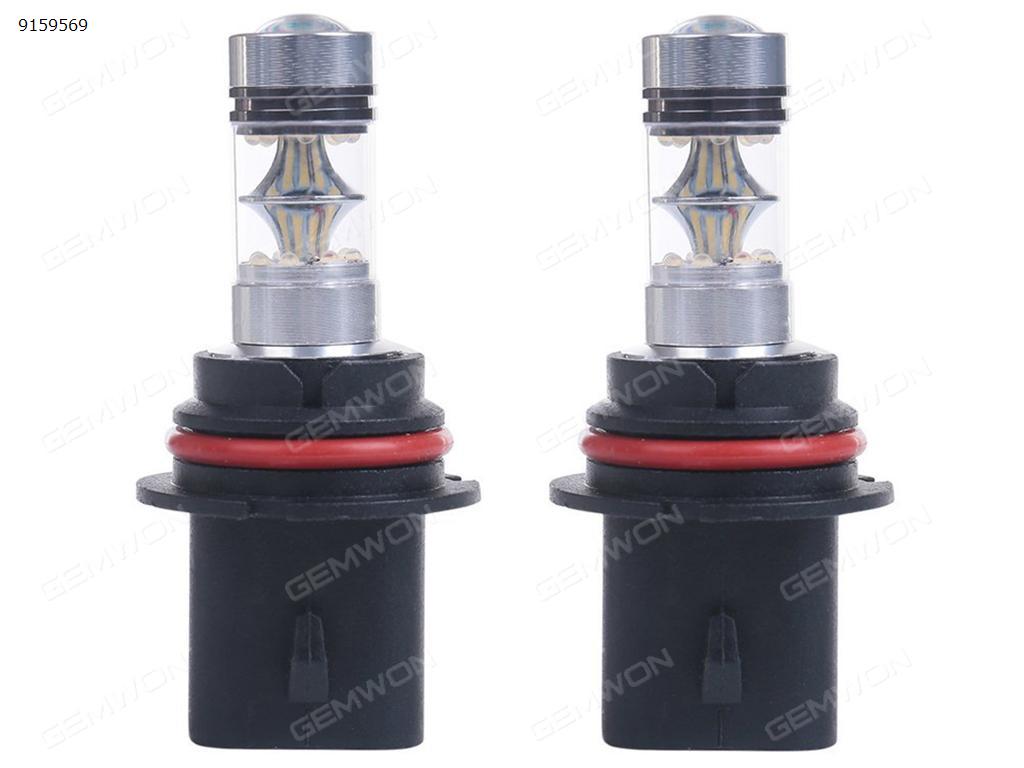 2Pcs 9007 6000K 100W LED 20-SMD Cree Projector Fog Driving DRL Light Bulbs White Auto Replacement Parts LED fog lights