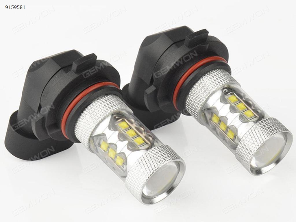 2Pcs 80W 9006 LED CREE fog lamp DRL driving light - 6000K xenon white Auto Replacement Parts LED fog lights