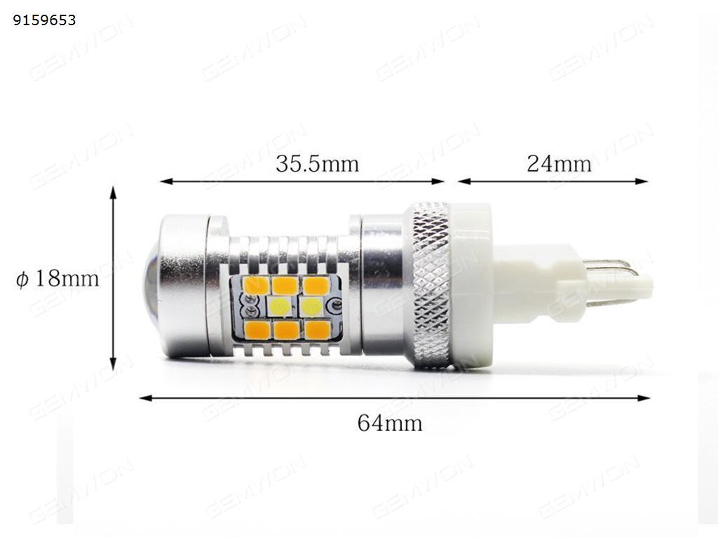 2Pcs 3157 Newest LED Switchback 2835 28-SMD High Power Dual Color White Amber Xtremely Super Bright LED Lights Bulbs for Turn Signal Lights 3457 4157NA Auto Replacement Parts LED reversing lights