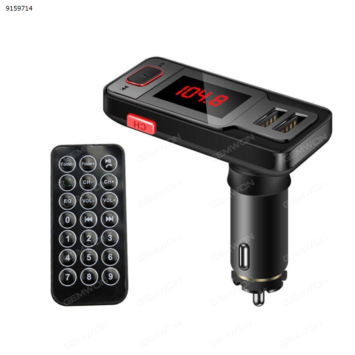 Wireless In-Car Bluetooth FM Transmitter USB Car Charger Radio Adapter Audio Receiver Stereo Music Modulator Car Kit Hands Free Call AUX Input with Micro SD/TF Card Slot and IR Remote Control Car Appliances BT719S