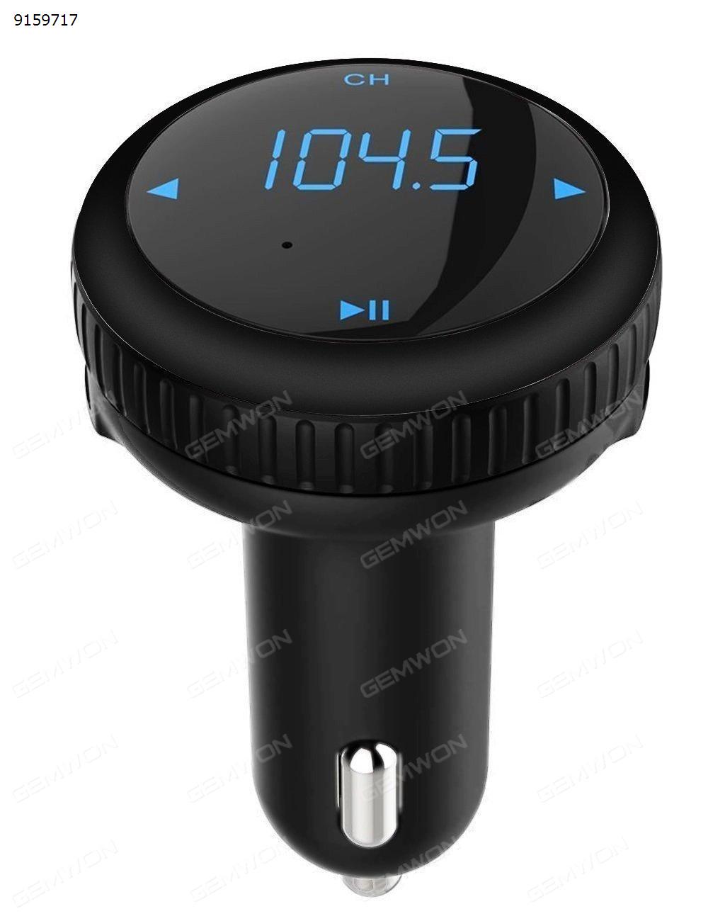 Wireless In-Car Bluetooth FM Transmitter & Car Charger,Radio Adapter Hands-Free Car Kit, Car MP3 Player with Dual USB Port Supports SD Card Car Appliances BT69