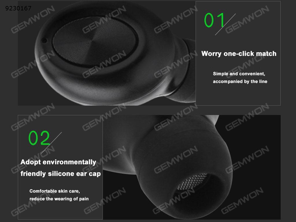 Mini A3 Bluetooth Headset In-Ear Mini Wireless Bluetooth Headset Mini Bluetooth Headset Microphone (USB Magnetic Charger, 6 Hour Play Time)White Headset A3