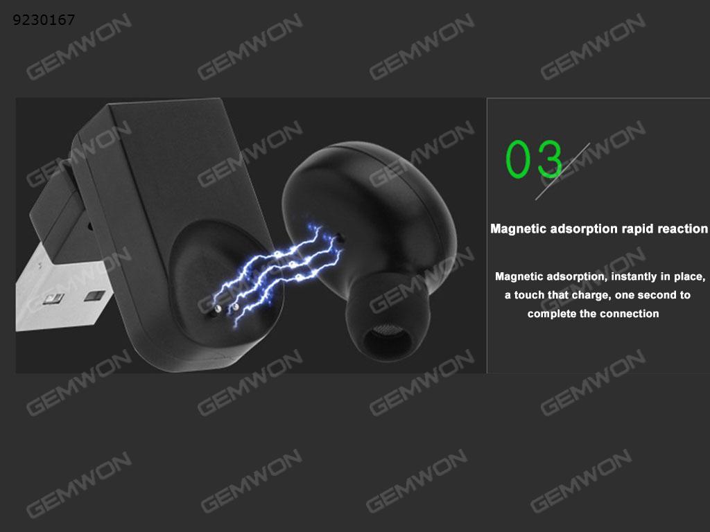 Mini A3 Bluetooth Headset In-Ear Mini Wireless Bluetooth Headset Mini Bluetooth Headset Microphone (USB Magnetic Charger, 6 Hour Play Time)White Headset A3