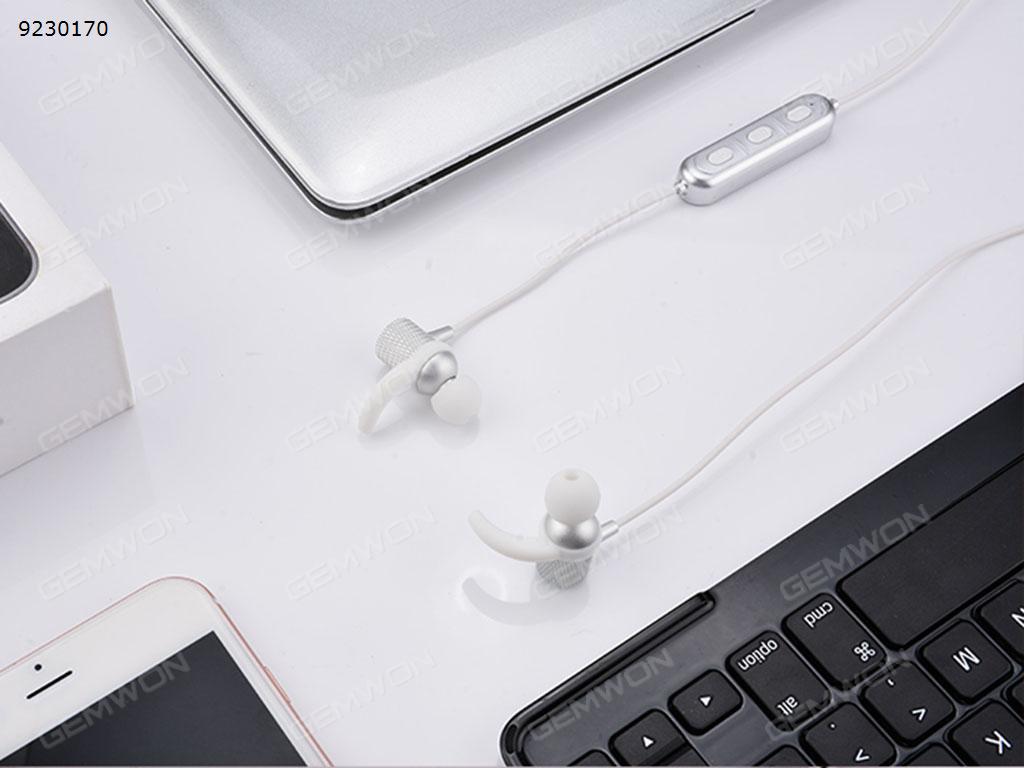 S500 Magnetic Control Power On In-Ear Movement Bluetooth Headset Silver Headset S500