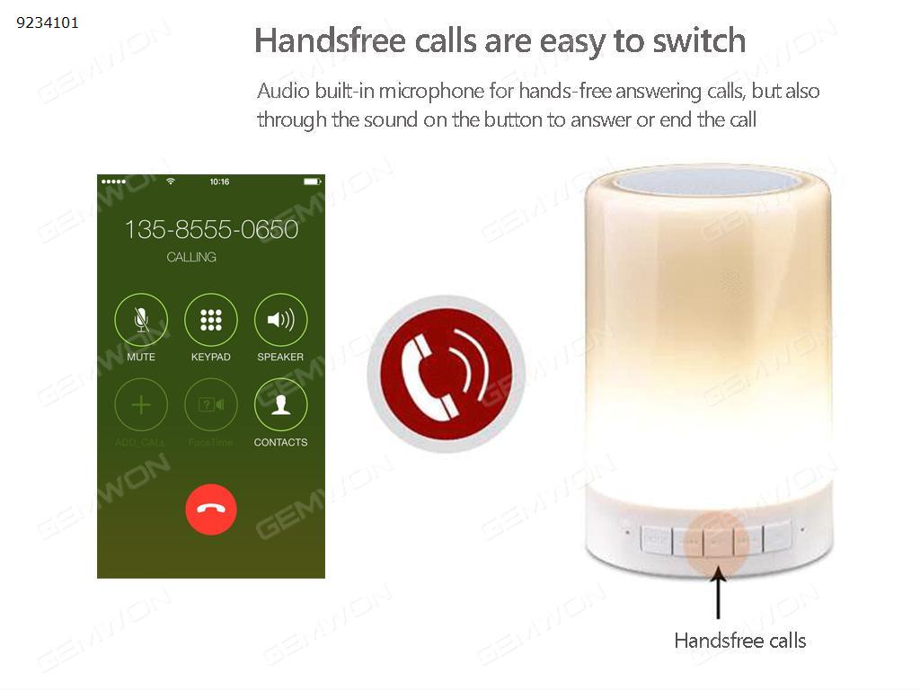 bluetooth speackers,touch lamp portable speaker .night light,music player , TF card . hang free .The bluetooth transmission distance is 10 meters, work 6-7 hour .RED Bluetooth Speakers LV-2017