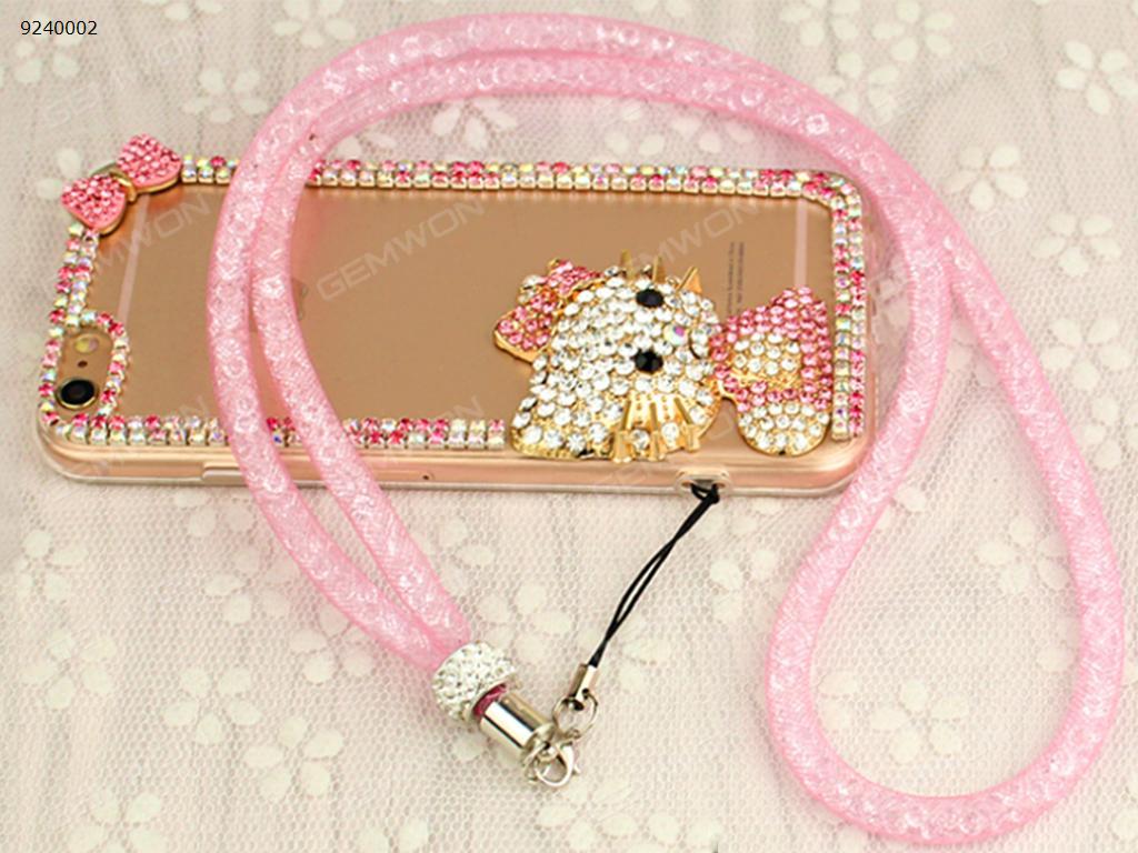 phone lanyard portable durable detachable phone lanyard Pink 40cm Other N/A