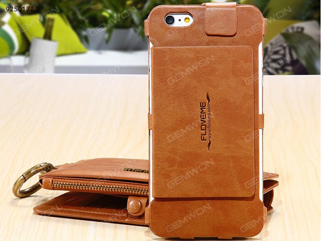 FLOVEME retro wallet models iPhone6 multi-functional bracket mobile phone shell classic leather black Case iPhone6/6S