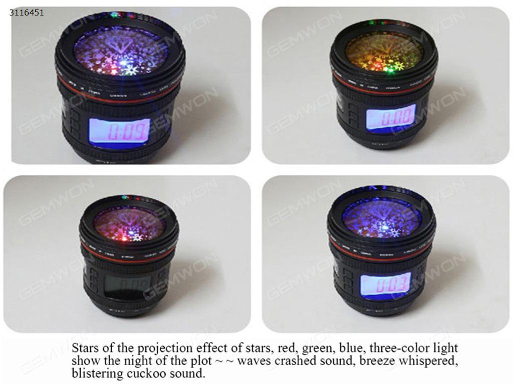 Star light alarm clock, Camera lens music projection lamp Other Star light alarm clock